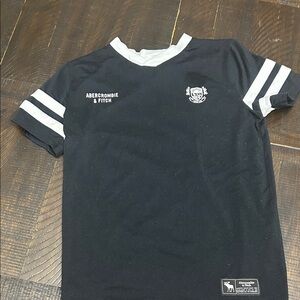 Abercrombie & Fitch Kids Black Tee with White Stripes